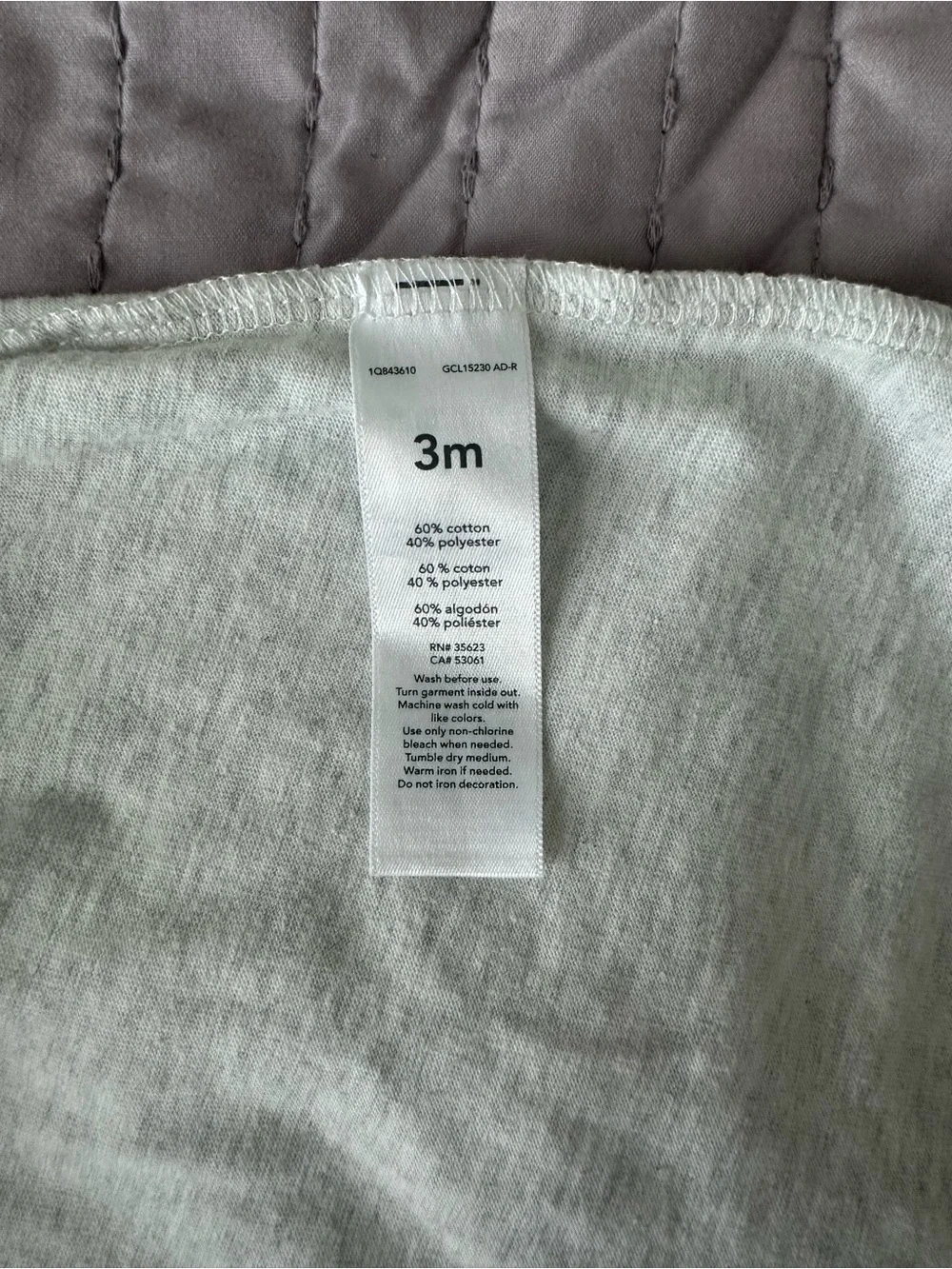 Carter's Light Gray Baby Romper with Yellow Sun and Teal Text